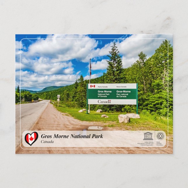 UNESCO WHS - Gros Morne National Park Postcard (Front)