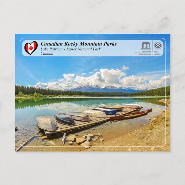 UNESCO WHS - Jasper National Park Postcard (Front)