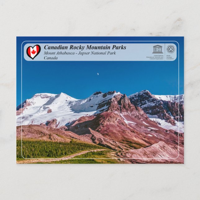 UNESCO WHS - Jasper National Park Postcard (Front)