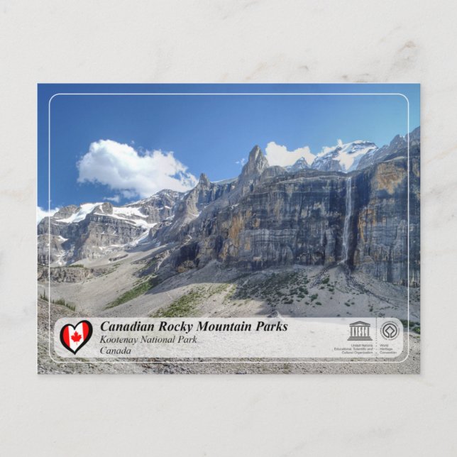 UNESCO WHS - Kootenay National Park Postcard (Front)