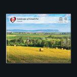 UNESCO WHS - Landscape of Grand Pré Postcard<br><div class="desc">UNESCO WHS Serie - Landscape of Grand Pré - Situated in the southern Minas Basin of Nova Scotia, the Grand Pré marshland and archaeological sites constitute a cultural landscape bearing testimony to the development of agricultural farmland using dykes and the aboiteau wooden sluice system, started by the Acadians in the...</div>
