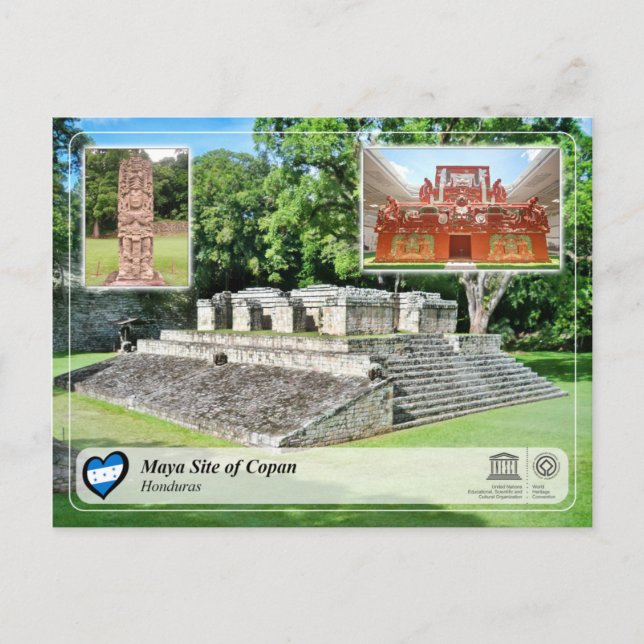 UNESCO WHS - Maya Site of Copan Postcard (Front)