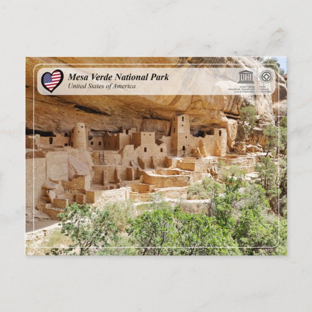 UNESCO WHS - Mesa Verde National Park Postcard (Front)