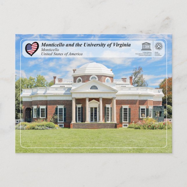 UNESCO WHS - Monticello Carte postale (Devant)