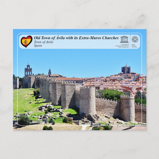 UNESCO WHS - Old Town of Ávila and its walls Postcard (Front)