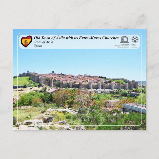 UNESCO WHS - Old Town of Ávila and its walls Postcard (Front)