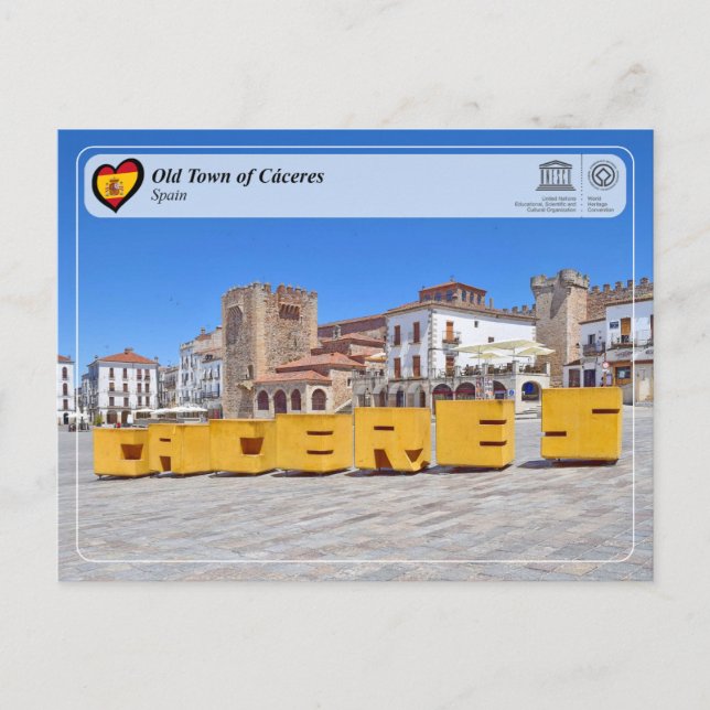 UNESCO WHS - Old Town of Cáceres Postcard (Front)