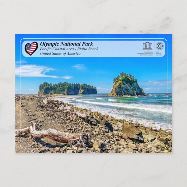UNESCO WHS - Olympic National Park - Rialto Beach Postcard (Front)