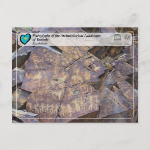 UNESCO WHS - Petroglyphs of Tanbaly Postcard