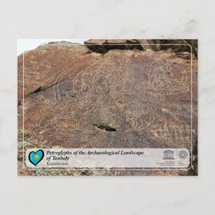 UNESCO WHS - Petroglyphs of Tanbaly Postcard