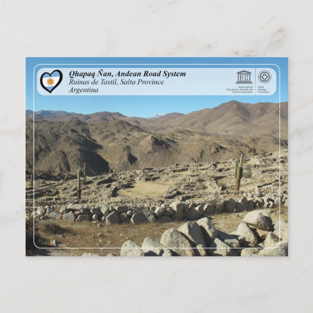 UNESCO WHS - Qhapaq Ñan, Andean Road System Postcard (Front)