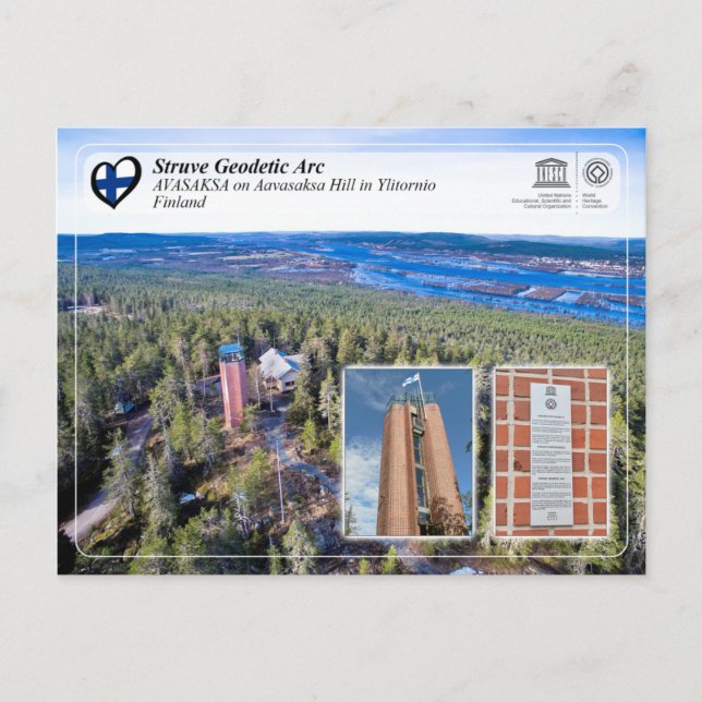 UNESCO WHS Struve Geodetic Arc AVASAKSA Aavasaksa Postcard (Front)