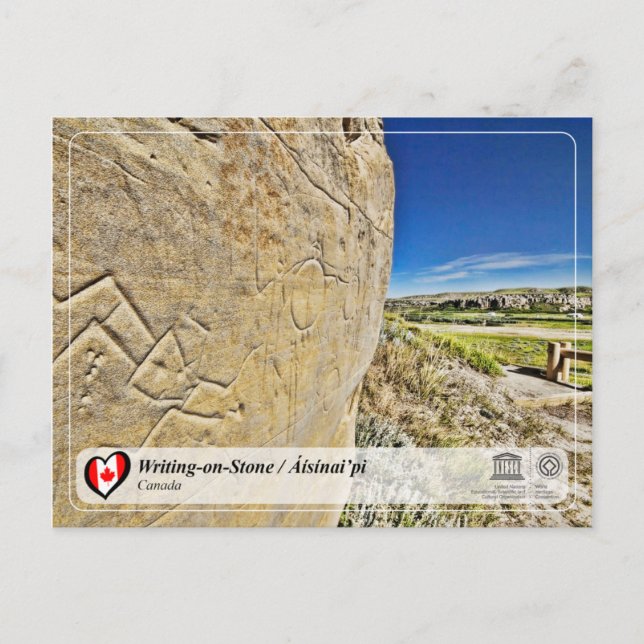 UNESCO WHS - Writing-on-Stone / Áísínai’pi Postcard (Front)