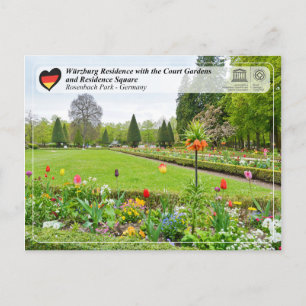 UNESCO WHS - Würzburg Residence and Rosenbach Park Postcard