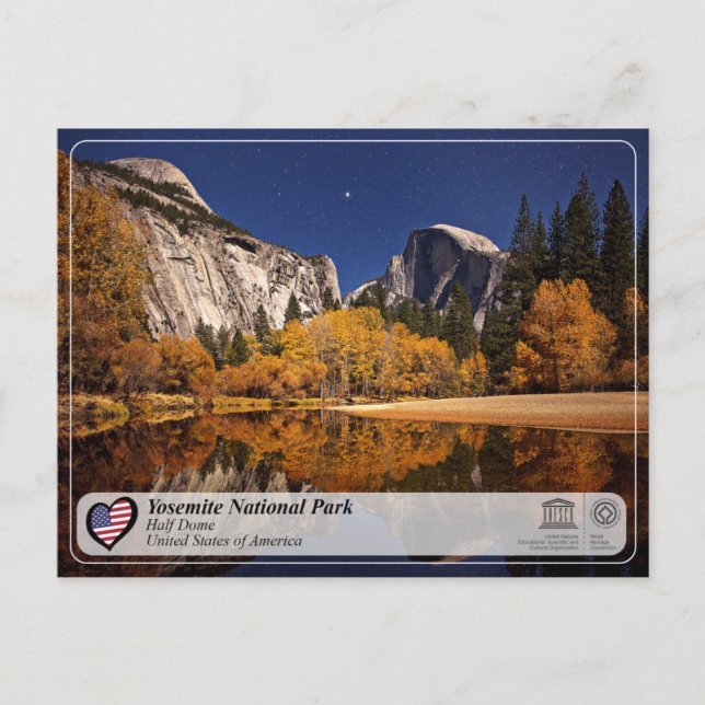 UNESCO WHS - Yosemite National Park - Half Dome Po Postcard (Front)