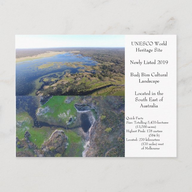 UNESCO world heritage site Budj Bim Postcard (Front)