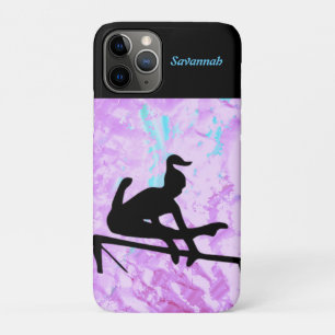 Uneven Bars Personalized Name Blue / Purple  iPhone 11 Pro Case