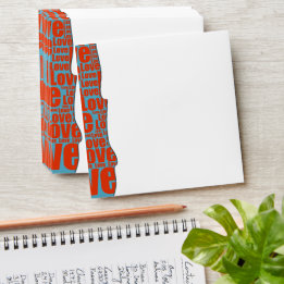 Uneven Love Type Border Autumn Wedding RSVP Square Envelope