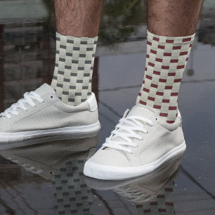 Uneven Pattern of Softcream with Raisin or Dates Socks