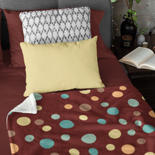 Uneven Scattered Polka Dot Vector Seamless Pattern Sherpa Blanket