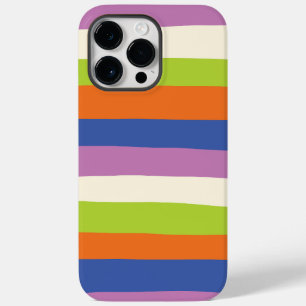 Uneven Stripes - Blue, Orange, Purple, Green, and  Case-Mate iPhone 14 Pro Max Case