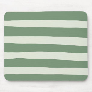 Uneven Stripes - Green Mouse Pad