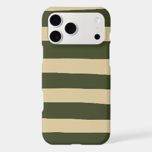 Uneven Stripes in Khaki and Green
