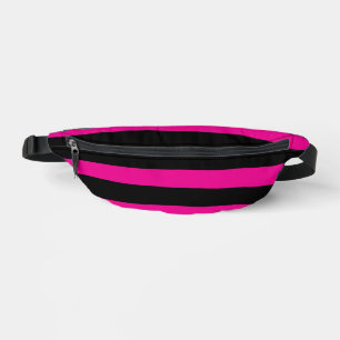 Uneven Stripes - Magenta and Black Fanny Pack