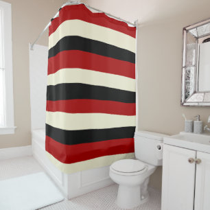 Uneven Stripes - Red and Cream