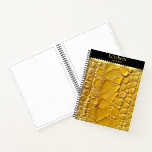 Unexpected beauty of a vibrant yellow snakeskin notebook