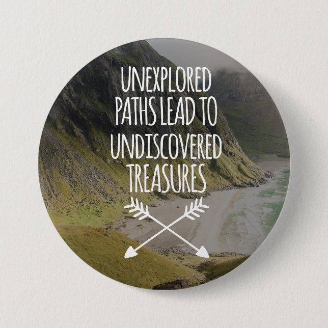 Unexplored Paths 3 Inch Round Button (Front)