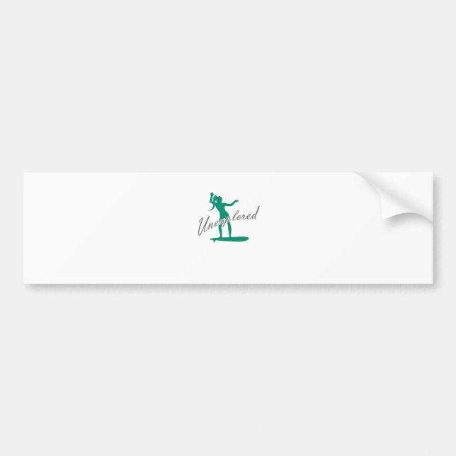 unexplored surfing bumper sticker (Front)