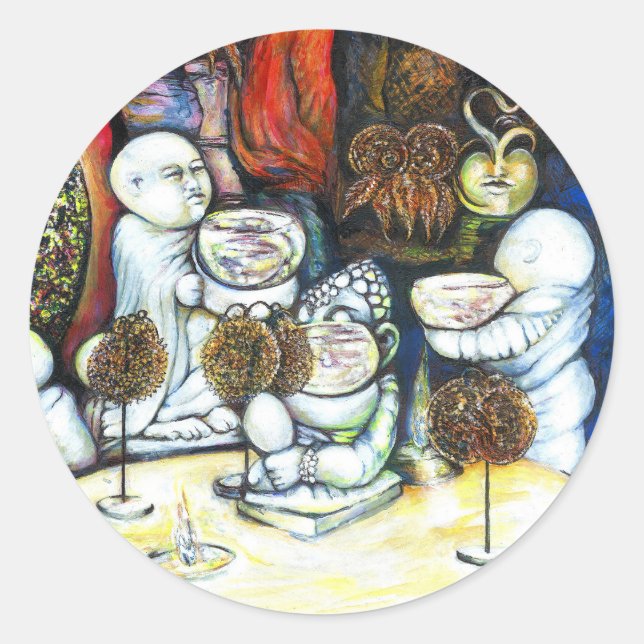 Unfazed by Challenge Classic Round Sticker (Front)