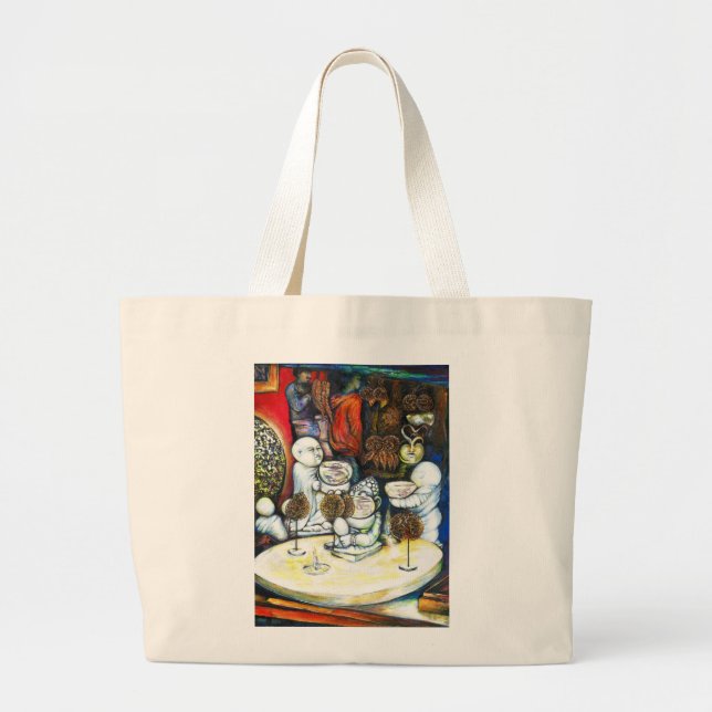 Unfazed by Challenge Large Tote Bag (Front)