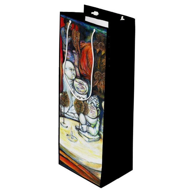 Unfazed by Challenge Wine Gift Bag (Front Angled)