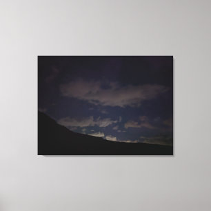 Unfiltered night sky with stars and clouds canvas print