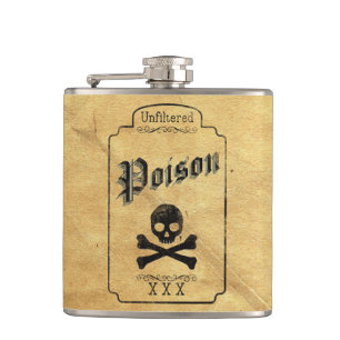 Unfiltered Poison - Dark Gothic Humour Hip Flask