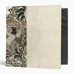 Unfinished 'Bird and Vine' wood block design for w Binder