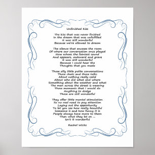 Unfinished Kiss Poem Poster