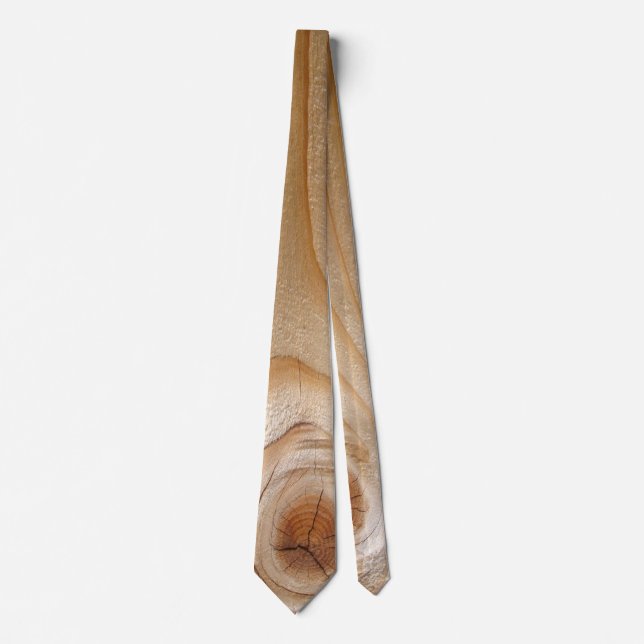 Unfinished Pine Wood Carpenter Tie (Front)