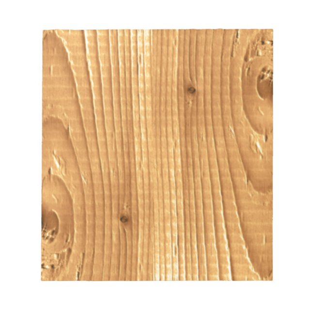 Unfinished Pine Wood Grain Notepad (Front)