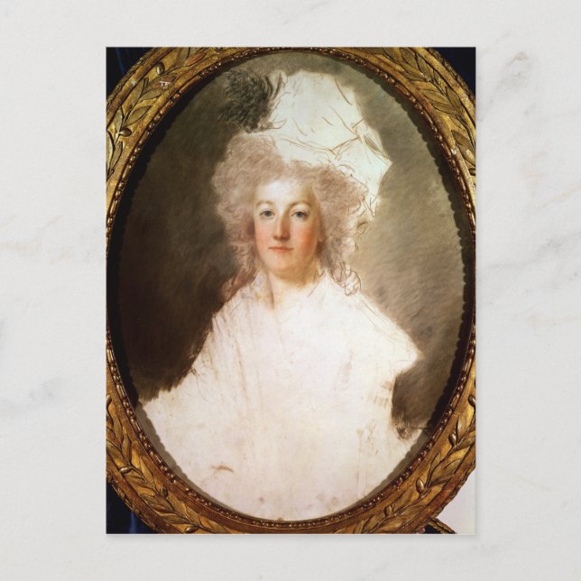 Unfinished portrait of Marie-Antoinette Postcard (Front)