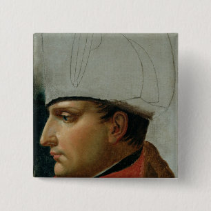 Unfinished Portrait of Napoleon I 2 Inch Square Button