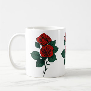 Unfolding Beauty: Rosebud Sketch Classic Mug