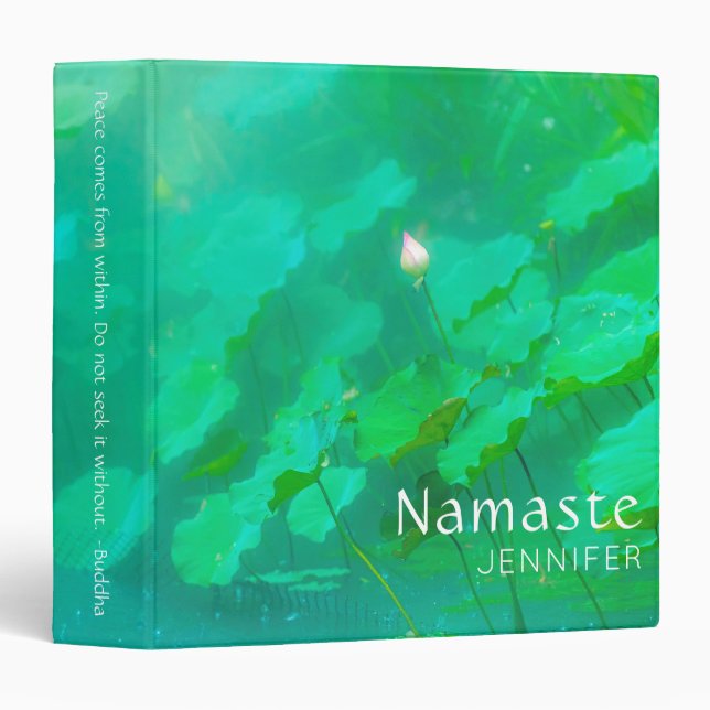 © Unfolding Blessings/Lotus in Rain Personalized Binder (Front/Spine)