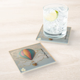 "Unfolding Horizons" Glass Coaster