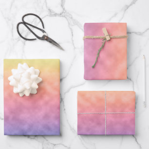 Unfolding in Colour Wrapping Paper Sheet