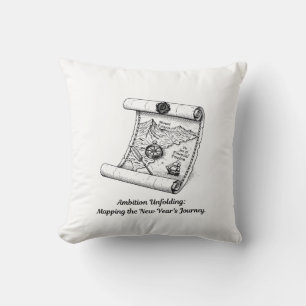 Unfolding Map of Ambition T-Shirt Throw Pillow