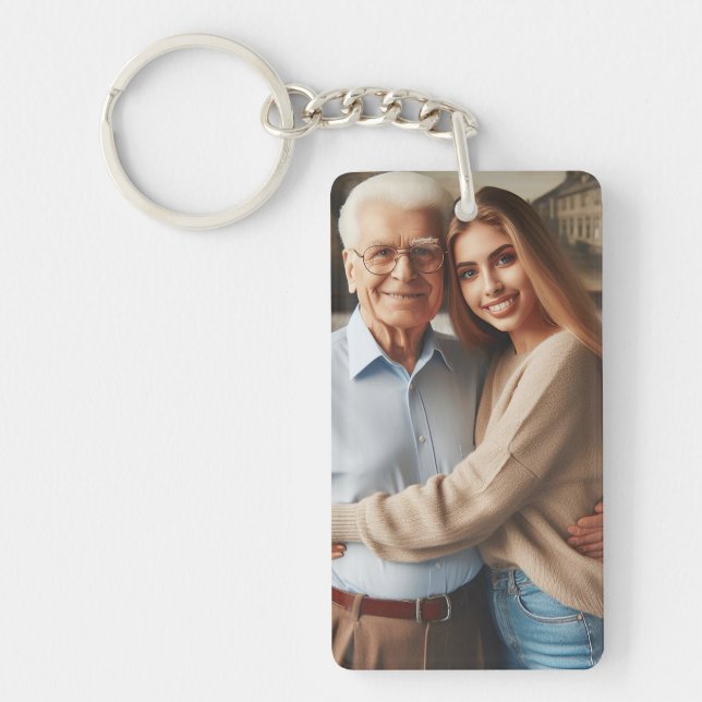 Unforgettable Moments - Personalized Daddy's Love Keychain (Front)