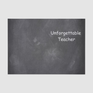 Unforgettable Teacher Chalkboard Design Gift Idea Tissue Paper